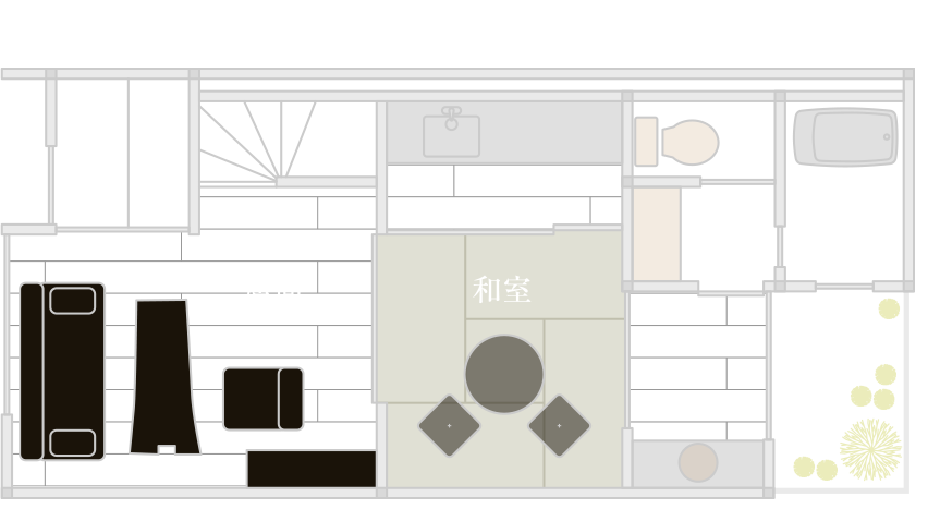 1階の間取り図
